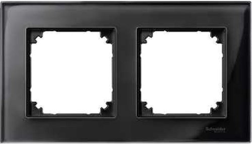 Рамка универсальная Schneider Electric Merten M-Elegance 2-м. стекло черный оникс  картинка